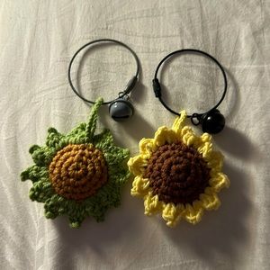 Handmade sunflower keychains
